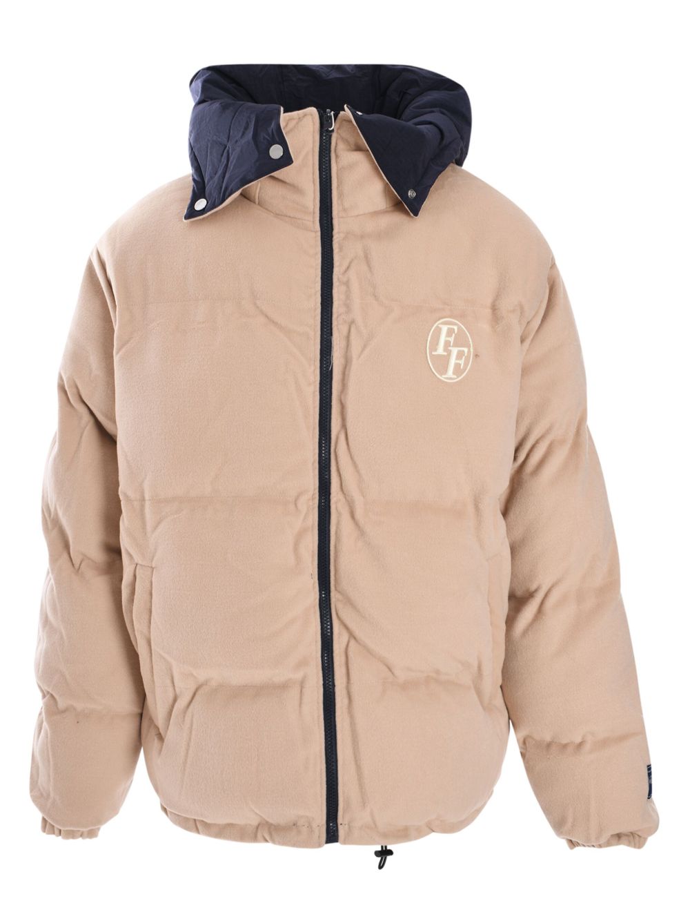 Bomber imbottito reversibile logo petto beige/blu JPF2402 BEIGE FAMILY FIRST MILANO