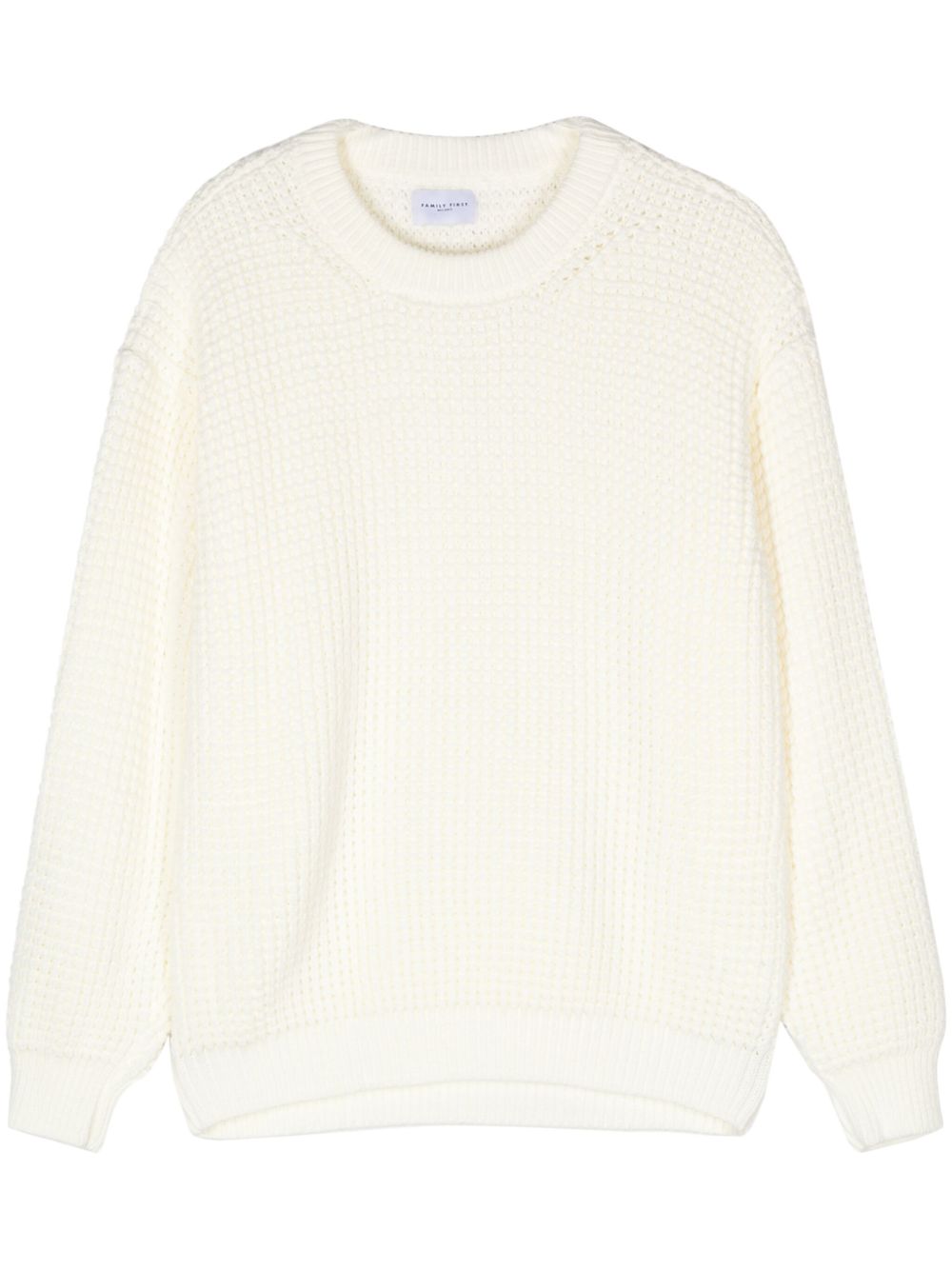 Maglione bianco in maglia chunky SWF2411 WHITE FAMILY FIRST MILANO