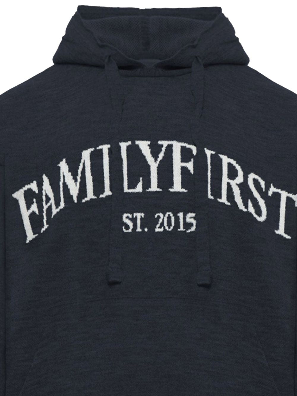 Felpa blu in maglia logo ricamo SWF2416 DARK BLUE FAMILY FIRST MILANO