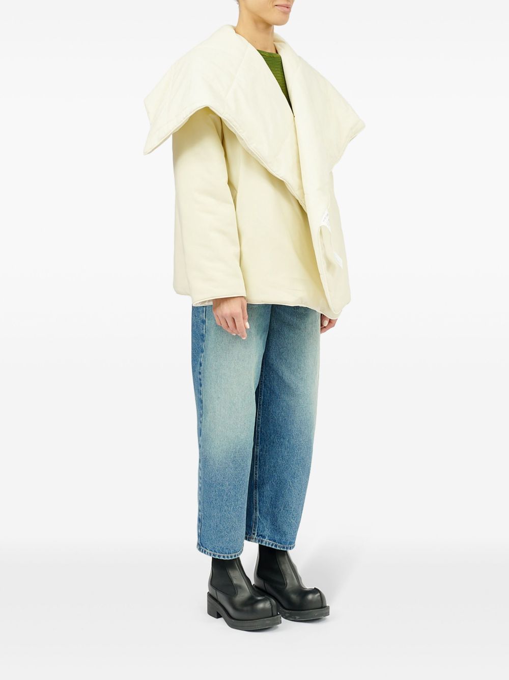 Piumino crema reverse oversize S52AM0300M35151 102 MM6 MAISON MARGIELA
