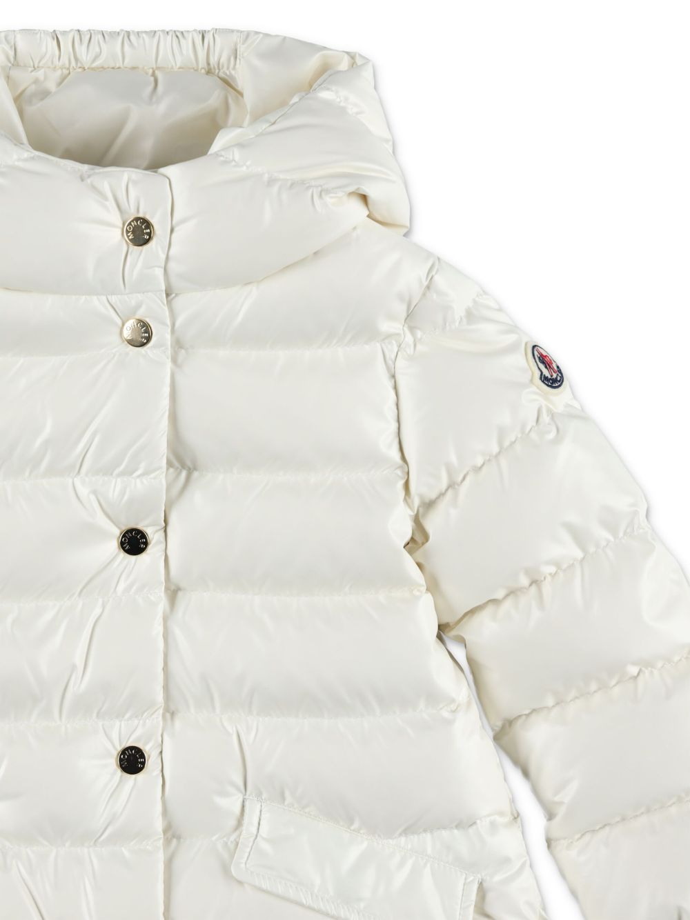 Giubbino lungo Ibida bianco neonata 9511C00002595ZJ 034 MONCLER KIDS
