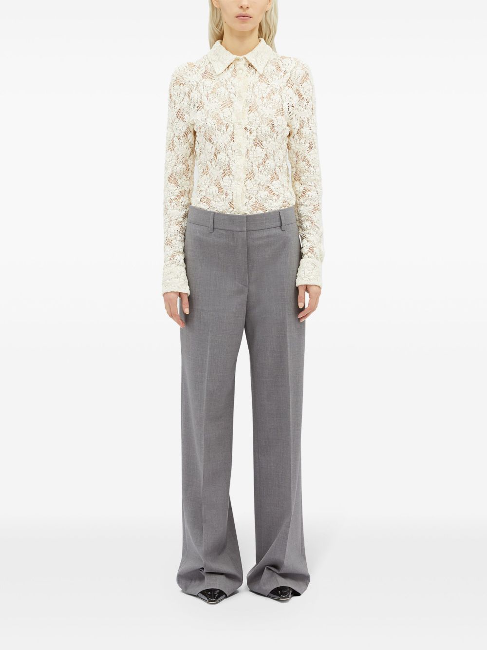 Pantalone grigio vita alta classico 3741MDP01247506 97 MSGM