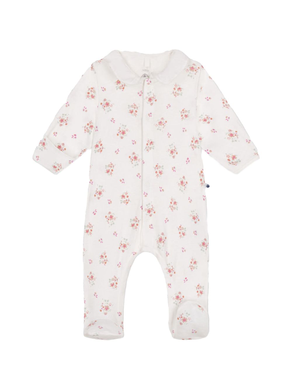 Body con fantasia floreale bianco neonata A0AV5 01 PETIT BATEAU KIDS