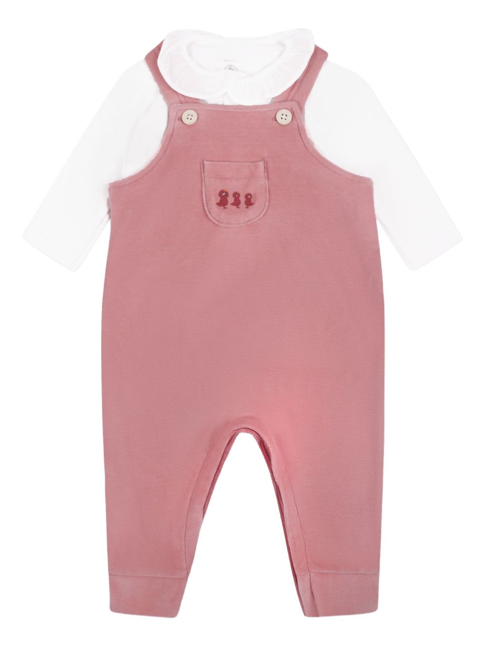 Set salopette rosa neonata (2pz) A0BNR 01 PETIT BATEAU KIDS