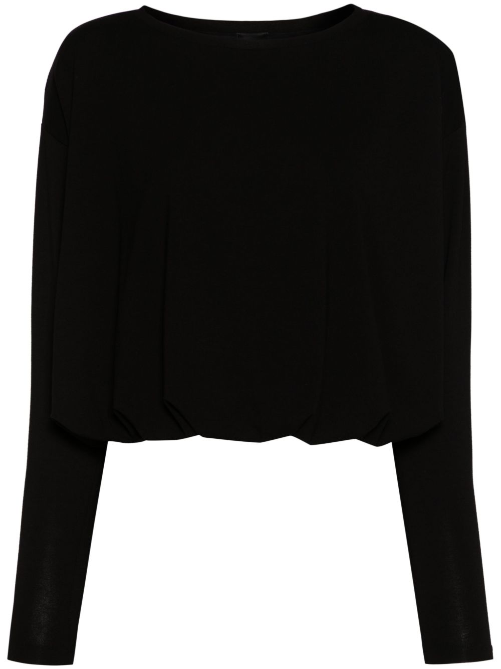 Maglia orlo drappeggiato nera 104158A1DE Z99 PINKO