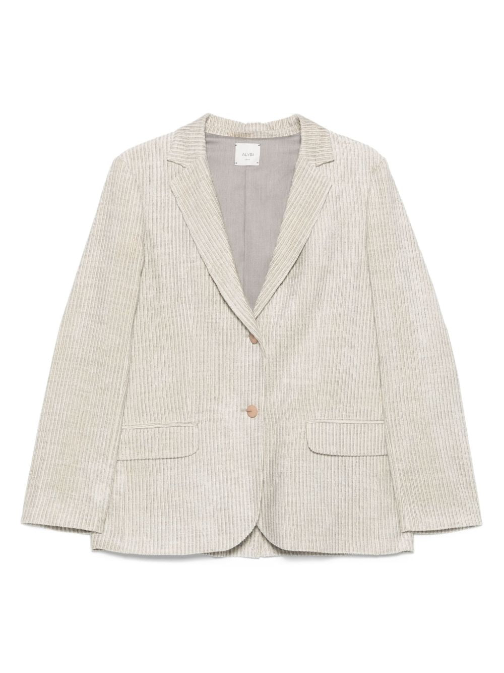 Blazer Monopetto in Velluto Grigio Chiaro 165816A5053 PERLA ALYSI
