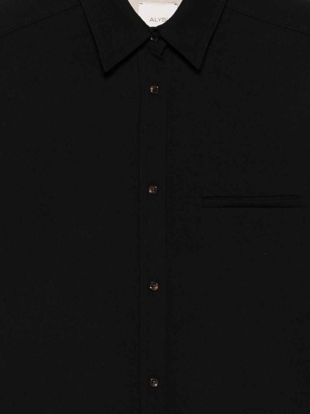 Camicia Abbottonata Nera 165820A5052 NR ALYSI
