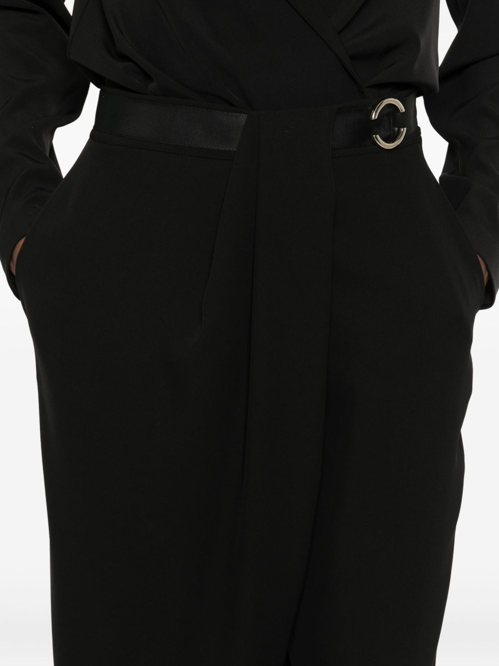 Pantaloni a Vita Alta con Dettaglio ad Anello ED0076 NERO BABYLON EUREKA
