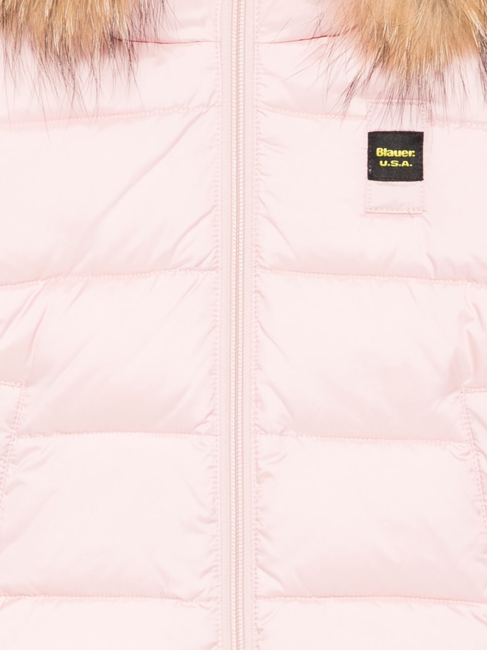 Piumino Rosa Bambina con Cappuccio in Pelliccia 25WBBXC02450005183 520 BLAUER KIDS