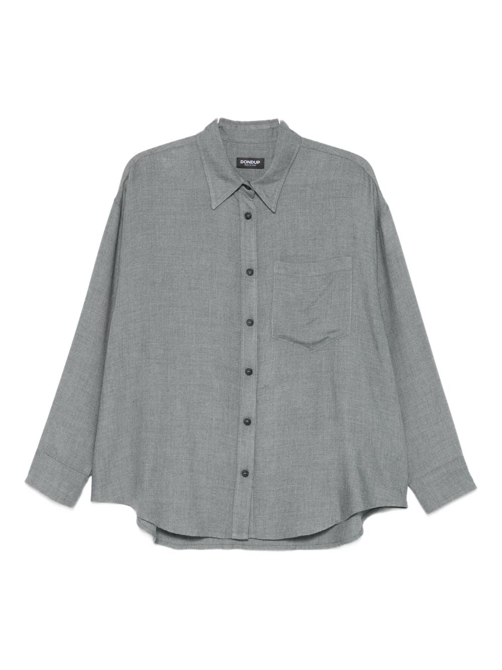 Camicia Grigia Mélange con Taschino DC375IF0044D002ODD 903 DONDUP