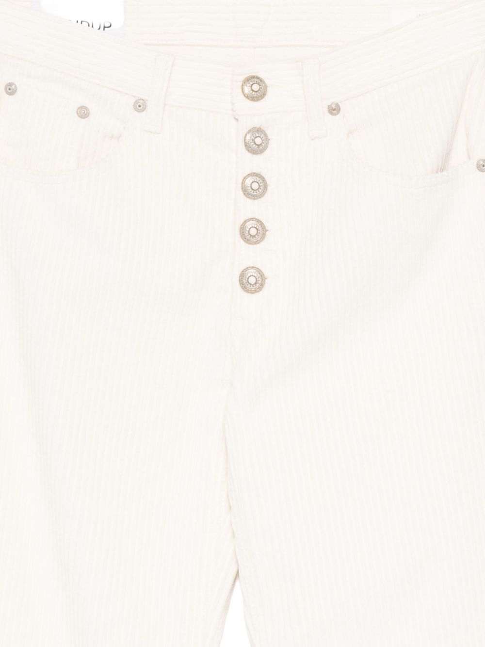DONDUP Pantaloni beige abbottonati in velluto a coste DP427VS0031XXXDDD 017 DONDUP