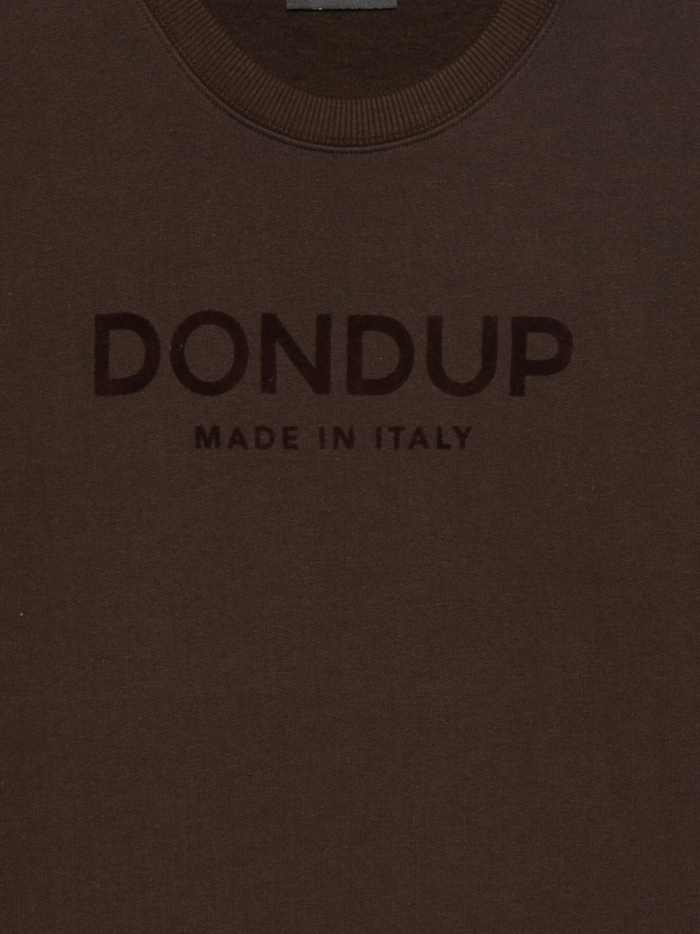 DONDUP Felpa nera con logo flocked Made in Italy UF641KF0196ULO7DUW25 737 DONDUP