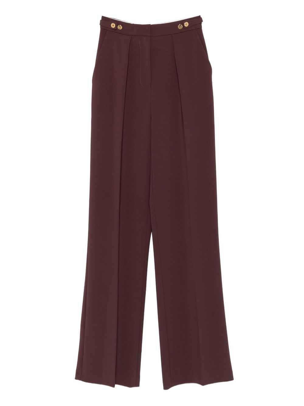 Pantaloni Dritti con Pieghe e Dettagli Oro PA09956E2 EA4 ELISABETTA FRANCHI