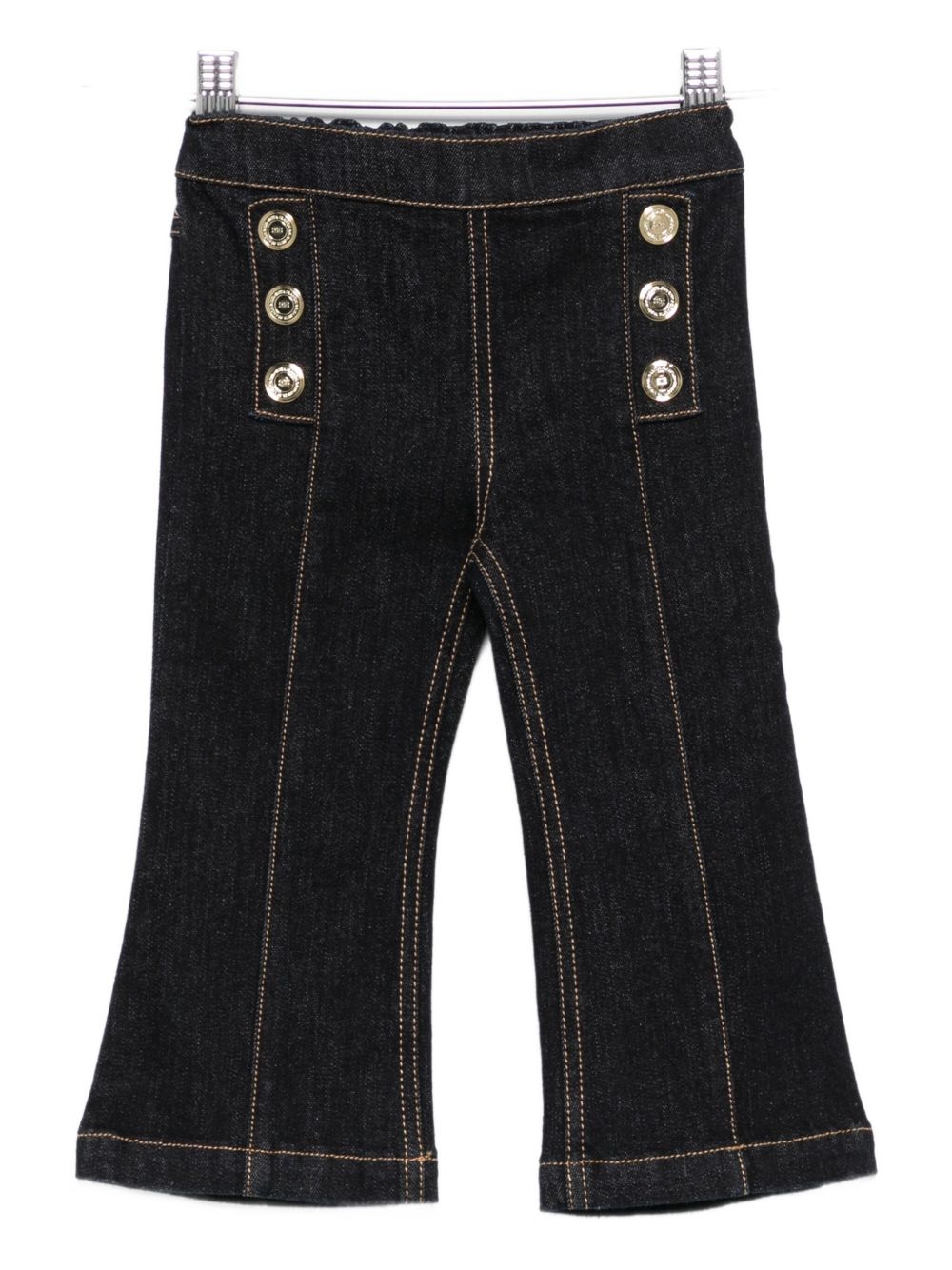 Jeans blu scuro con decorazione EGPA089DS004 4000 ELISABETTA FRANCHI KIDS