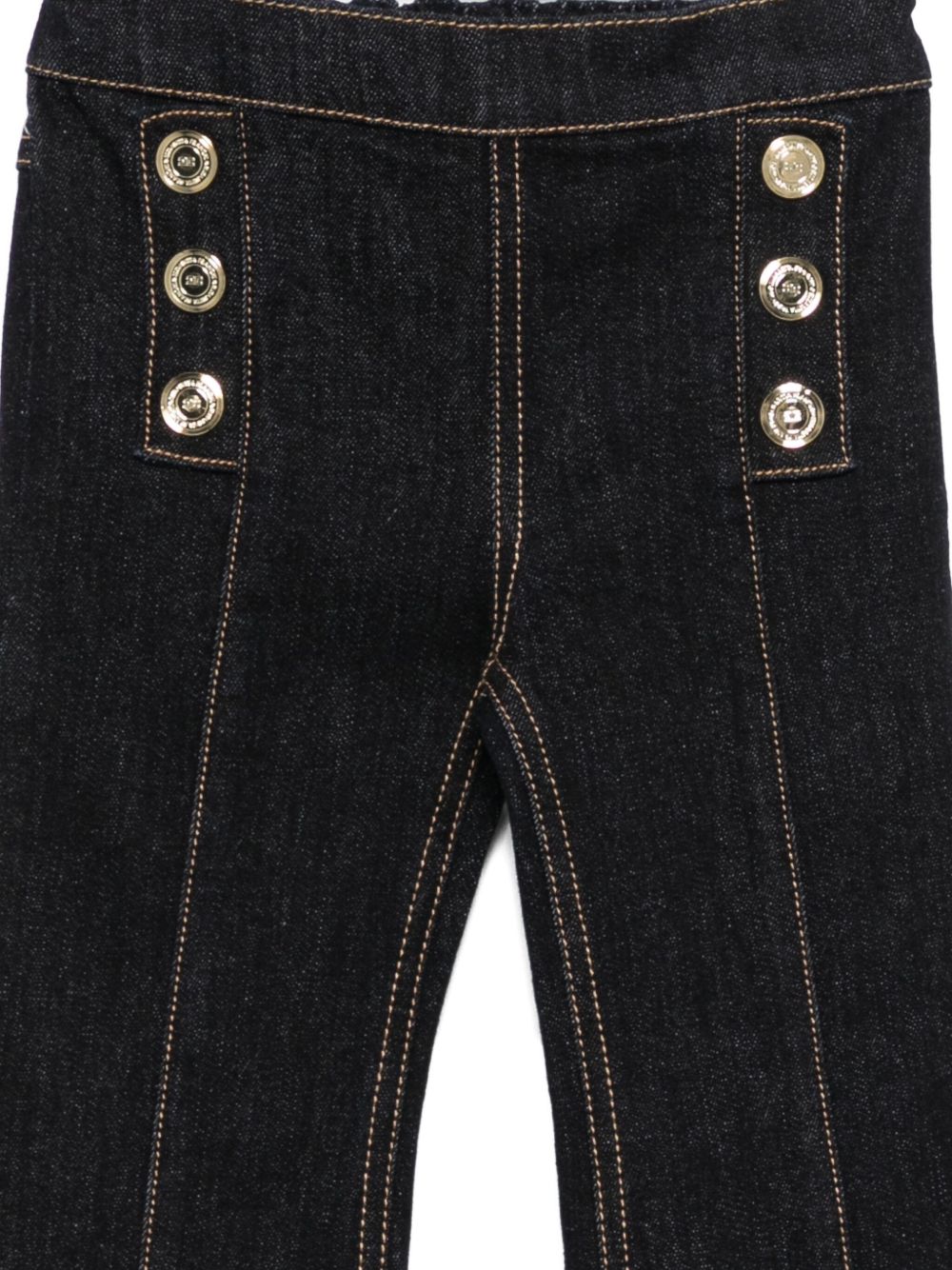 Jeans blu scuro con decorazione EGPA089DS004 4000 ELISABETTA FRANCHI KIDS