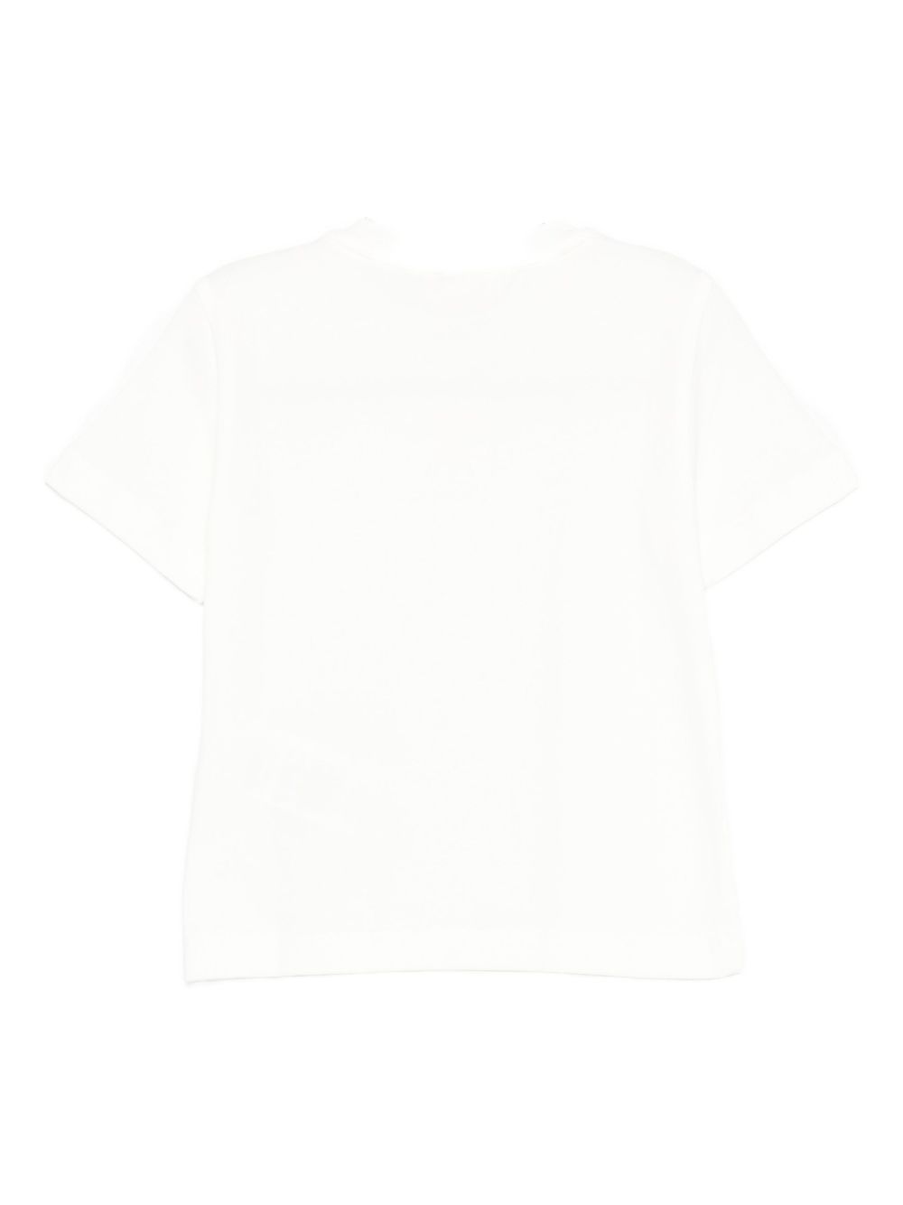 T-shirt panna con logo EGTS098JE006 0000 ELISABETTA FRANCHI KIDS