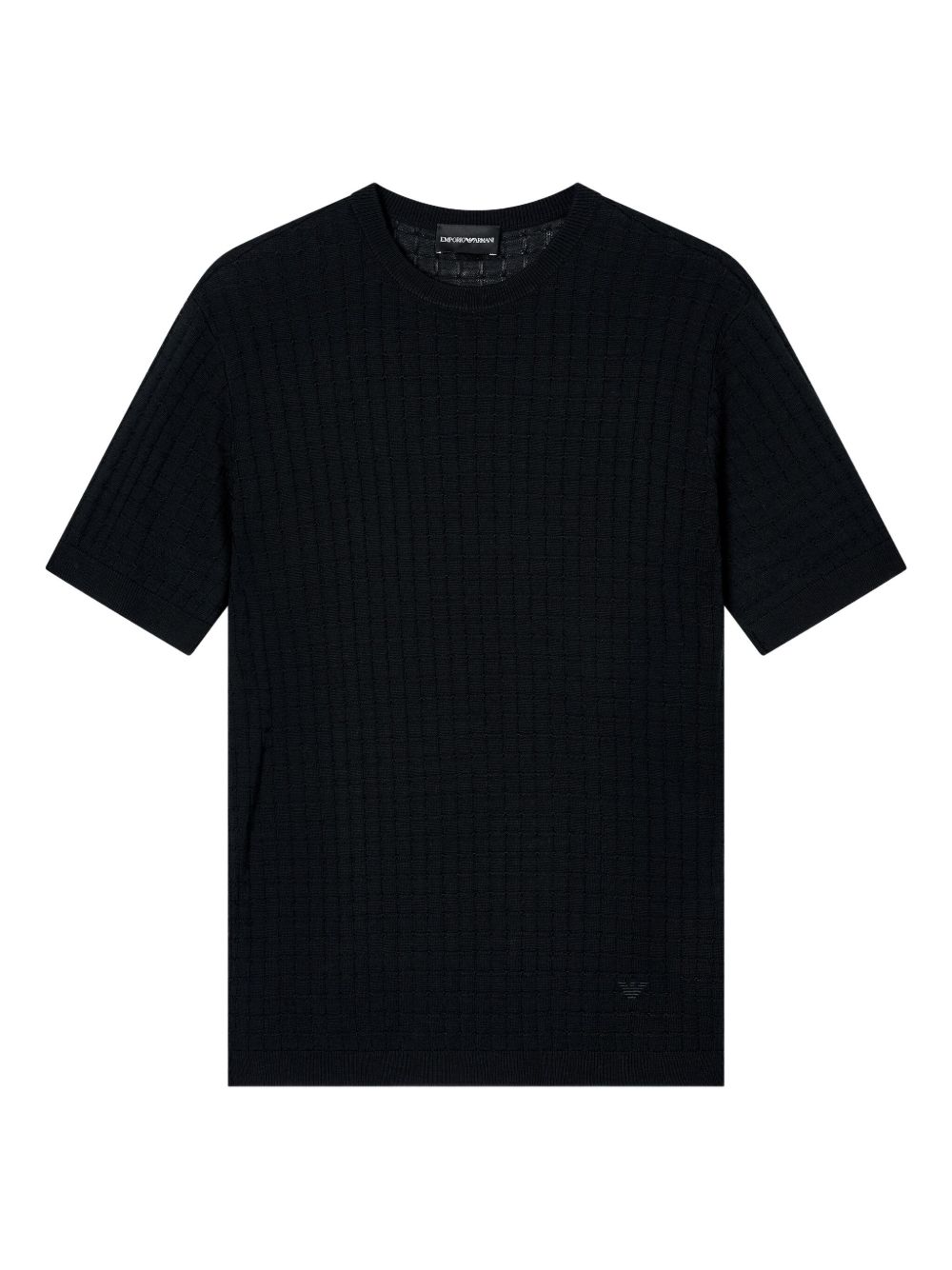 Maglietta nera a maniche corte con girocollo EM003504AF14113 UC001 EMPORIO ARMANI