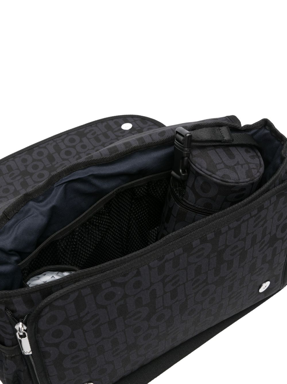 Borsa mamma nera con schema monografico EB000407AF19721 UB118 EMPORIO ARMANI KIDS