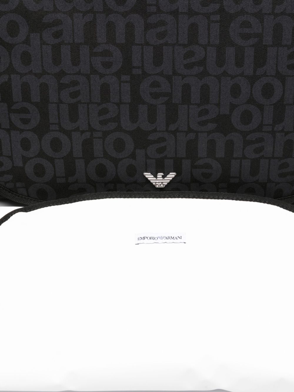 Borsa mamma nera con schema monografico EB000407AF19721 UB118 EMPORIO ARMANI KIDS