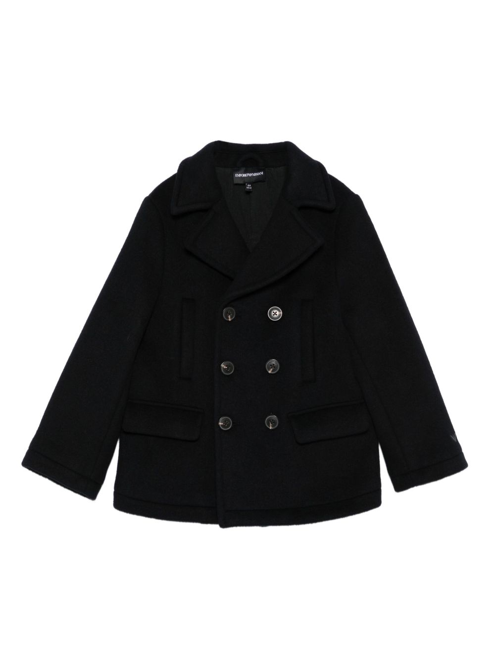 Cappotto per bambini blu doppiopetto EB000492AF16038 UB118 EMPORIO ARMANI KIDS