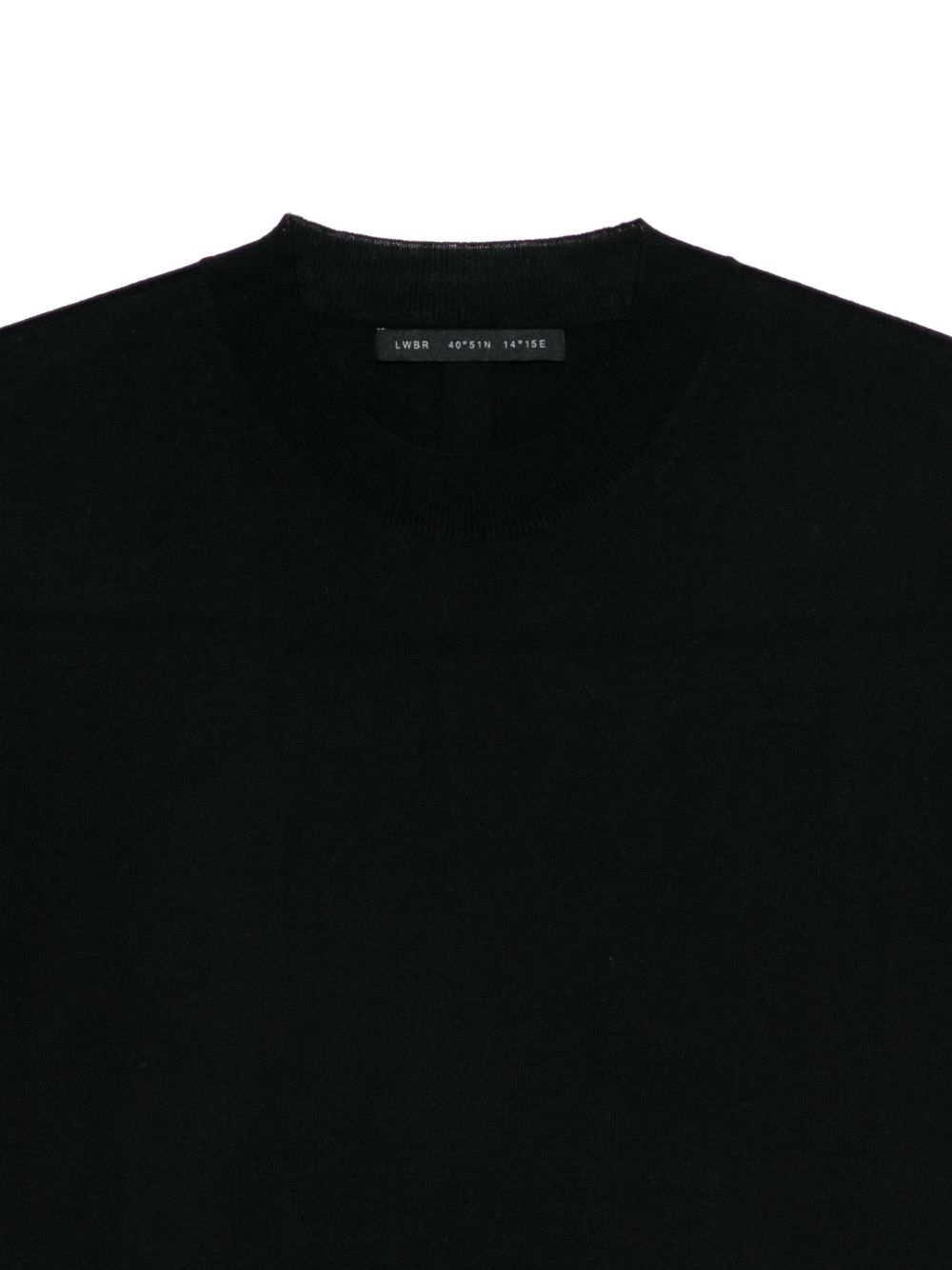 T-shirt nera con girocollo e maniche corte L1MFW25266726 D001 LOW BRAND