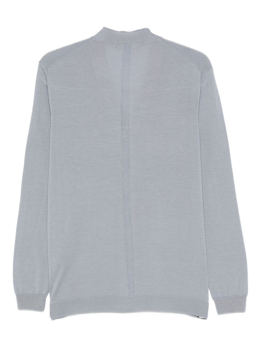Cardigan celeste in maglia fine con scollo a V L1MFW25266729 E048 LOW BRAND