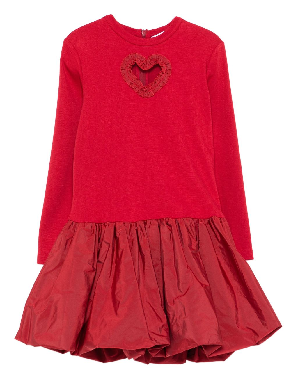 Abito rosso rubino a maniche lunghe 17F9026207 0043 MONNALISA KIDS