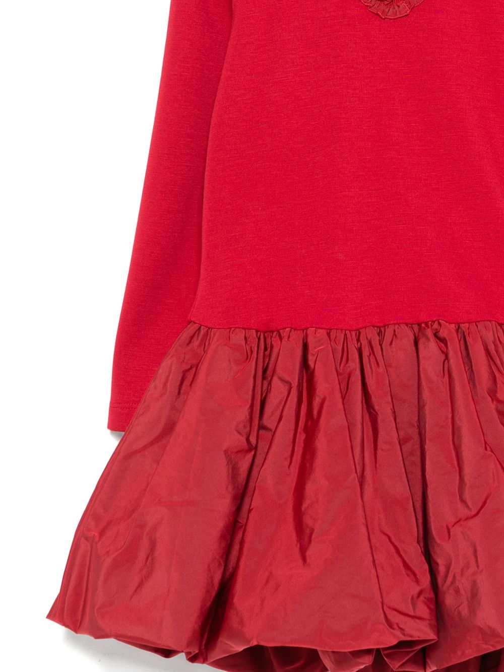 Abito rosso rubino a maniche lunghe 17F9026207 0043 MONNALISA KIDS