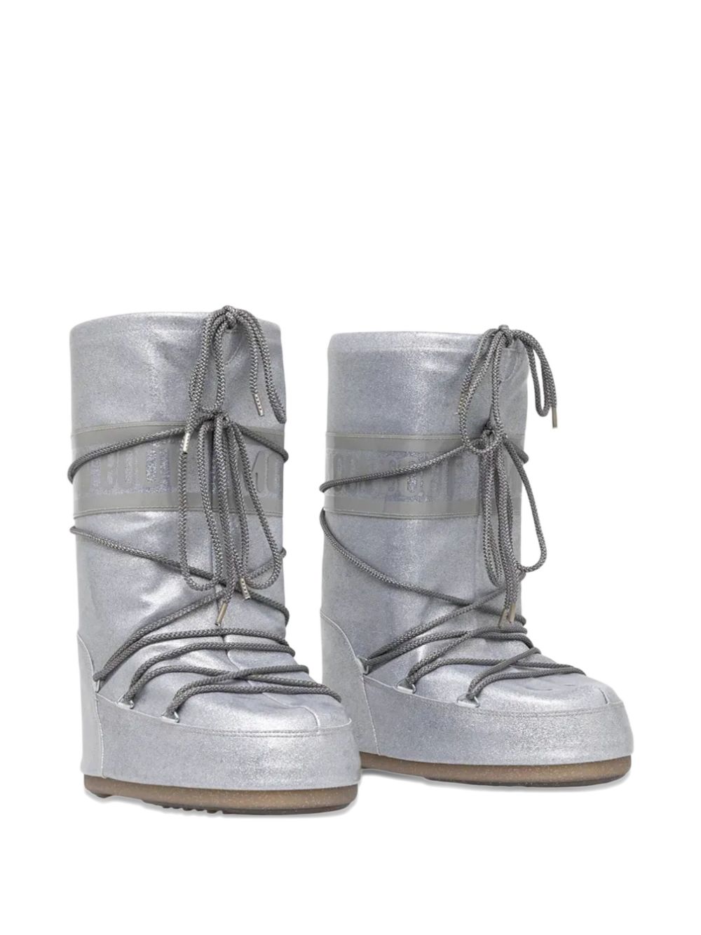Stivali argento glitter allacciati 80D1402850 H001 MOON BOOT