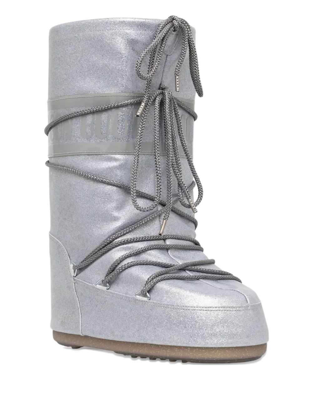 Stivali argento glitter allacciati 80D1402850 H001 MOON BOOT