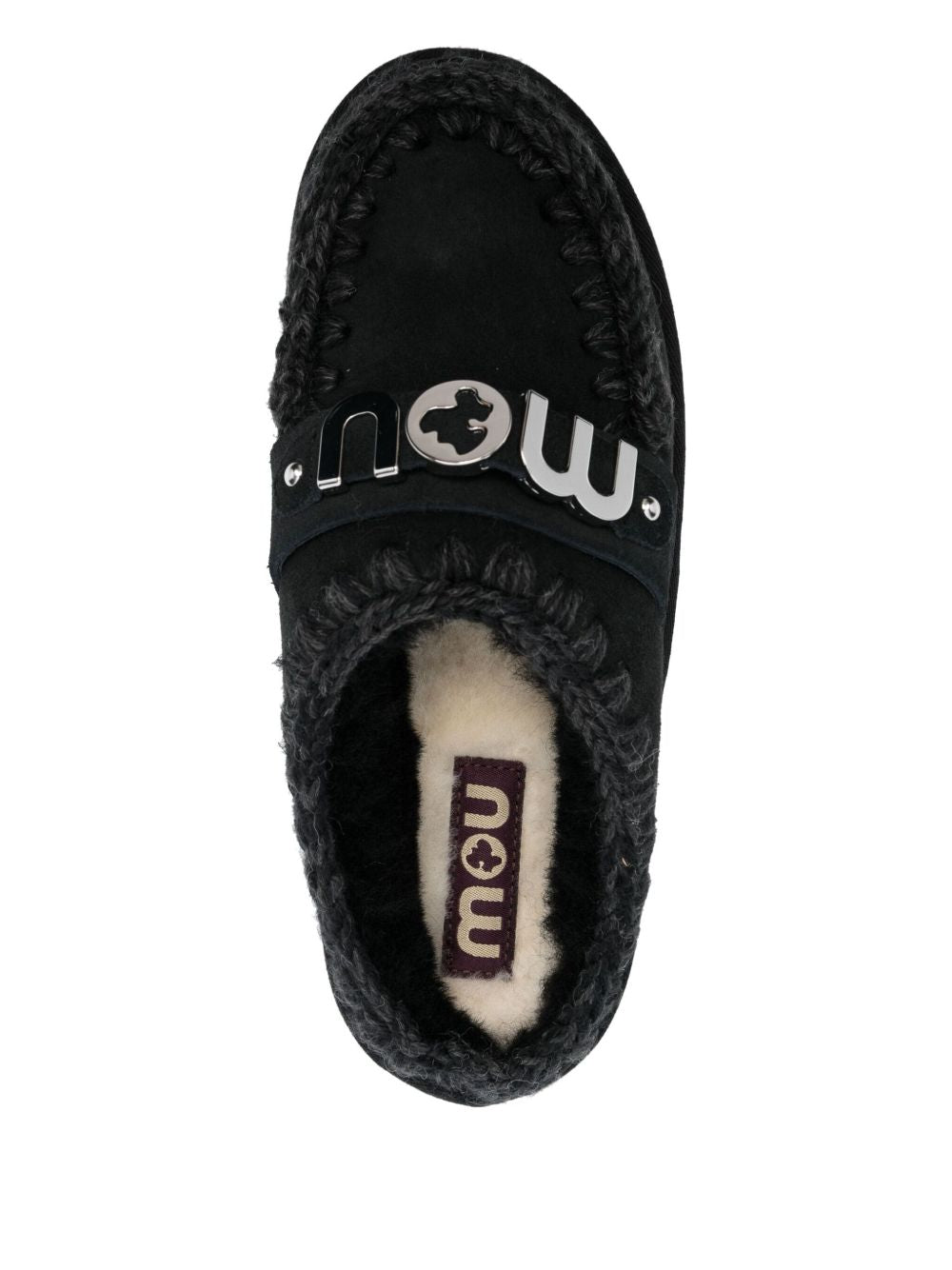 Mules con applicazione MUFW531001A BKBK MOU
