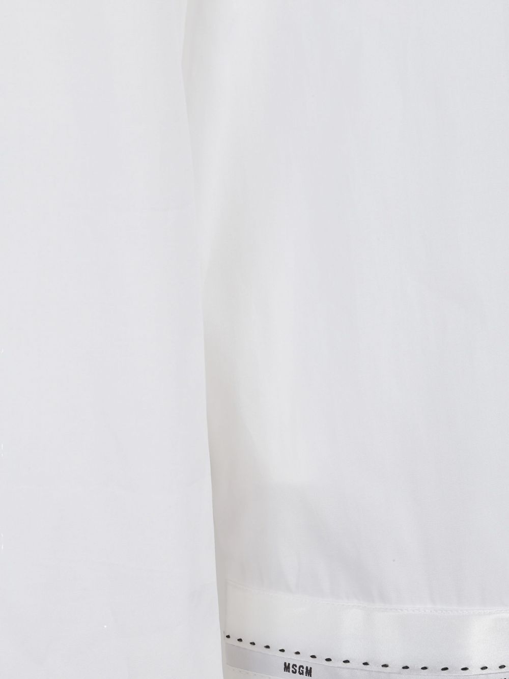 Camicia bianca con logo sui polsini 3941MDE13X257602 01 MSGM