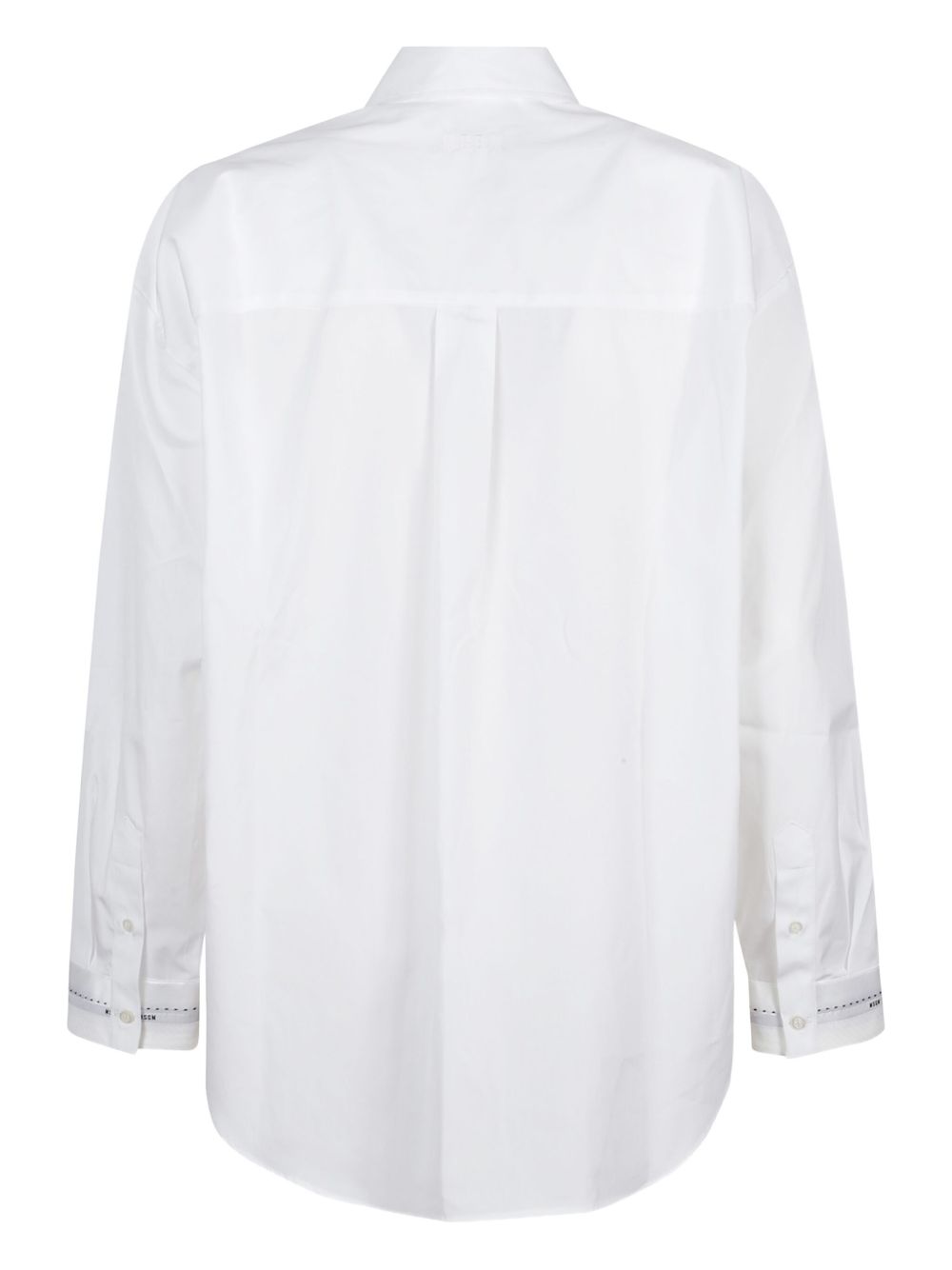 Camicia bianca con logo sui polsini 3941MDE13X257602 01 MSGM