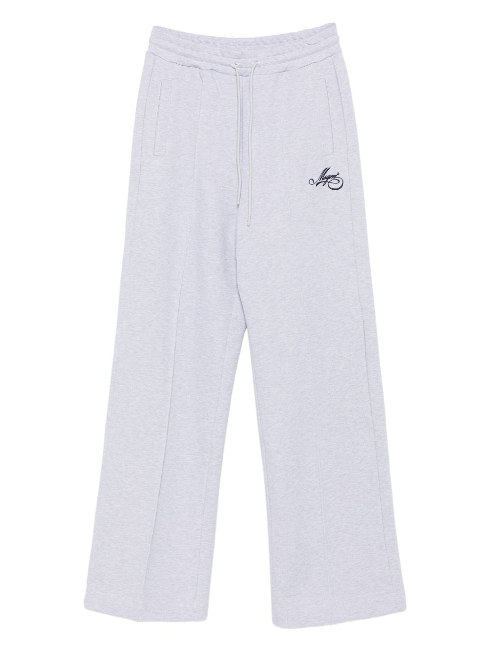 Pantaloni sportivi grigi in cotone con logo ricamato 3941MDP71257793 95 MSGM