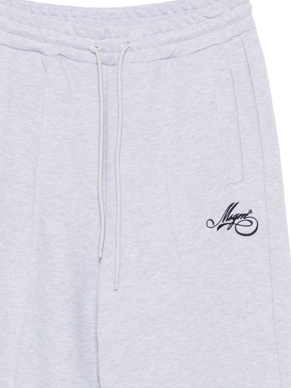 Pantaloni sportivi grigi in cotone con logo ricamato 3941MDP71257793 95 MSGM