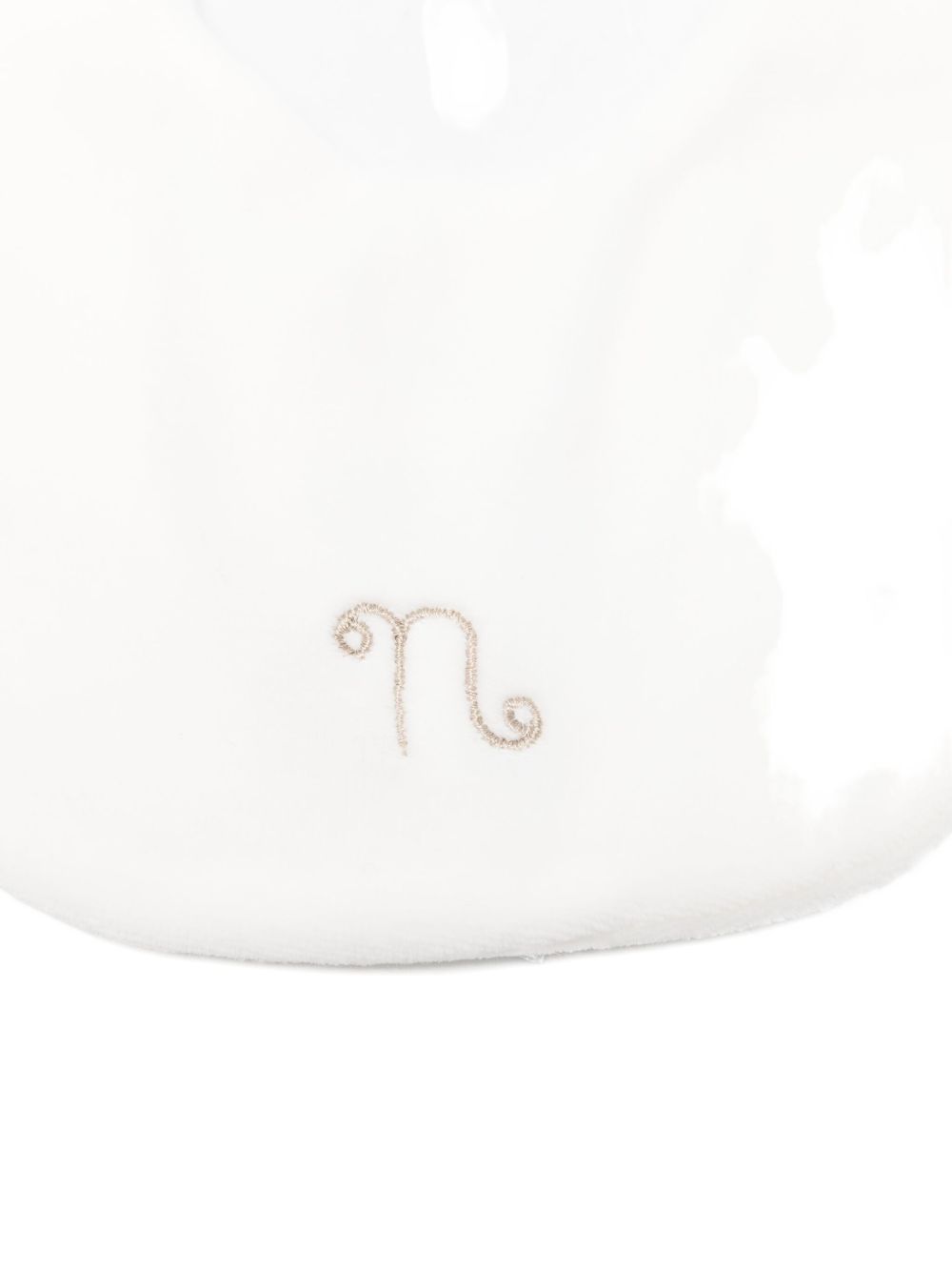 Bavaglino con logo ricamato CON053 BIANCO NANAN KIDS