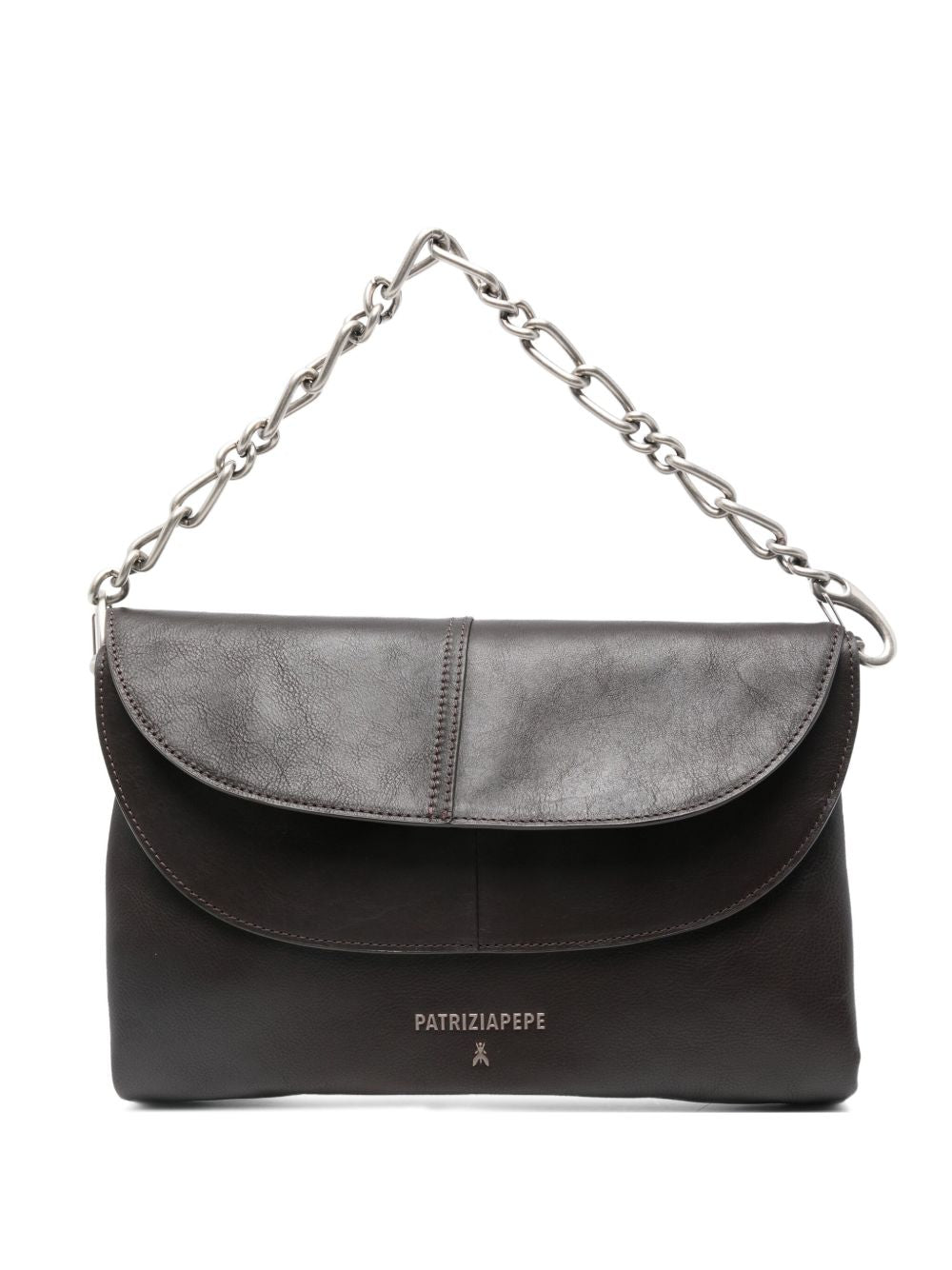 Borsa marrone con catena e zip superiore 2B0152L162 B856 PATRIZIA PEPE