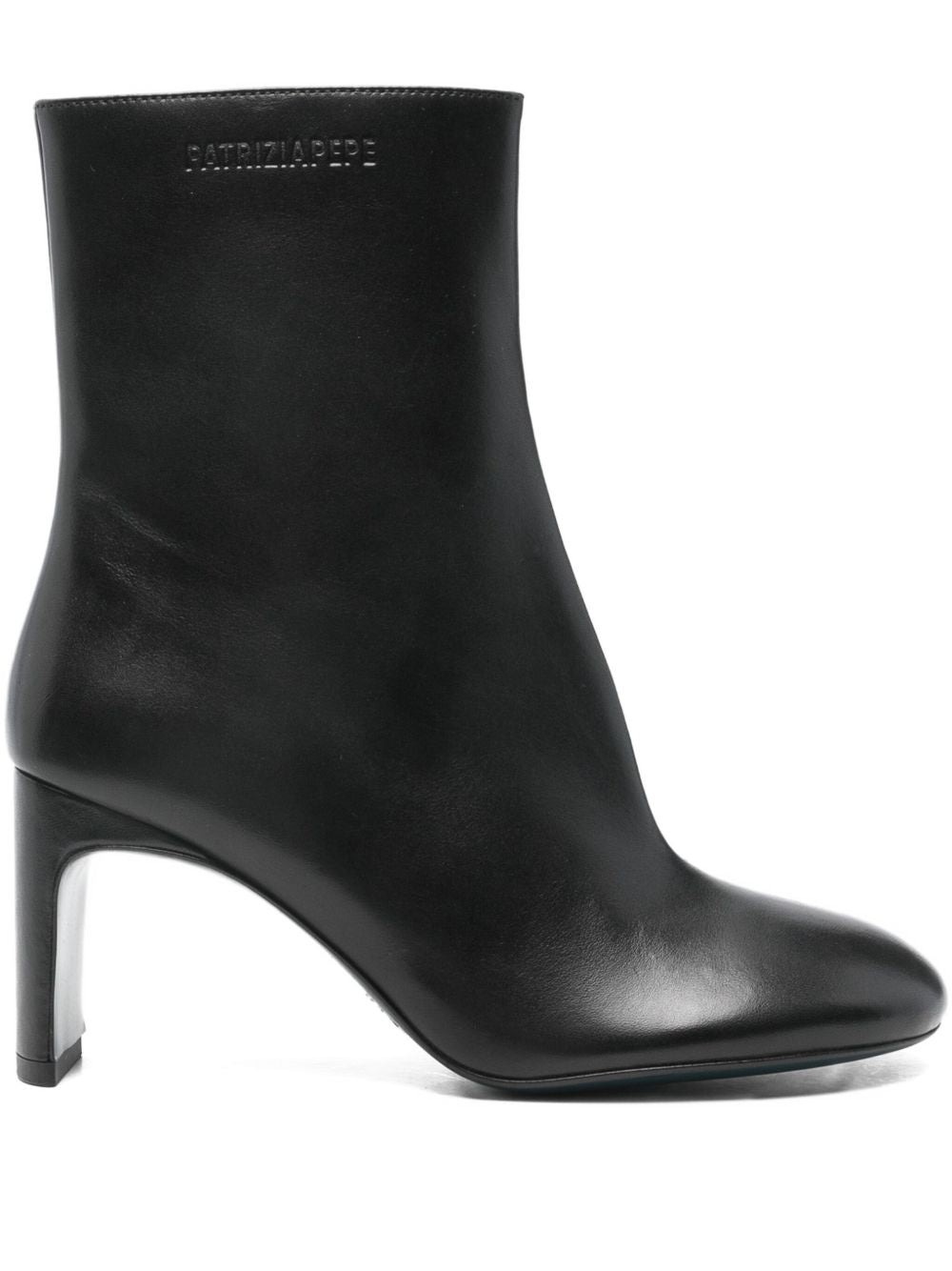 Stivali neri in pelle con tacco 80mm 2Y0036L048 K103 PATRIZIA PEPE