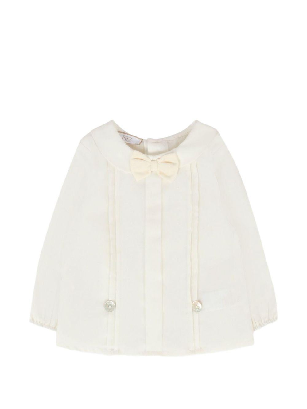 Abito panna con fiocco e colletto Peter Pan 104152841 60T2020 PAZ RODRIGUEZ KIDS
