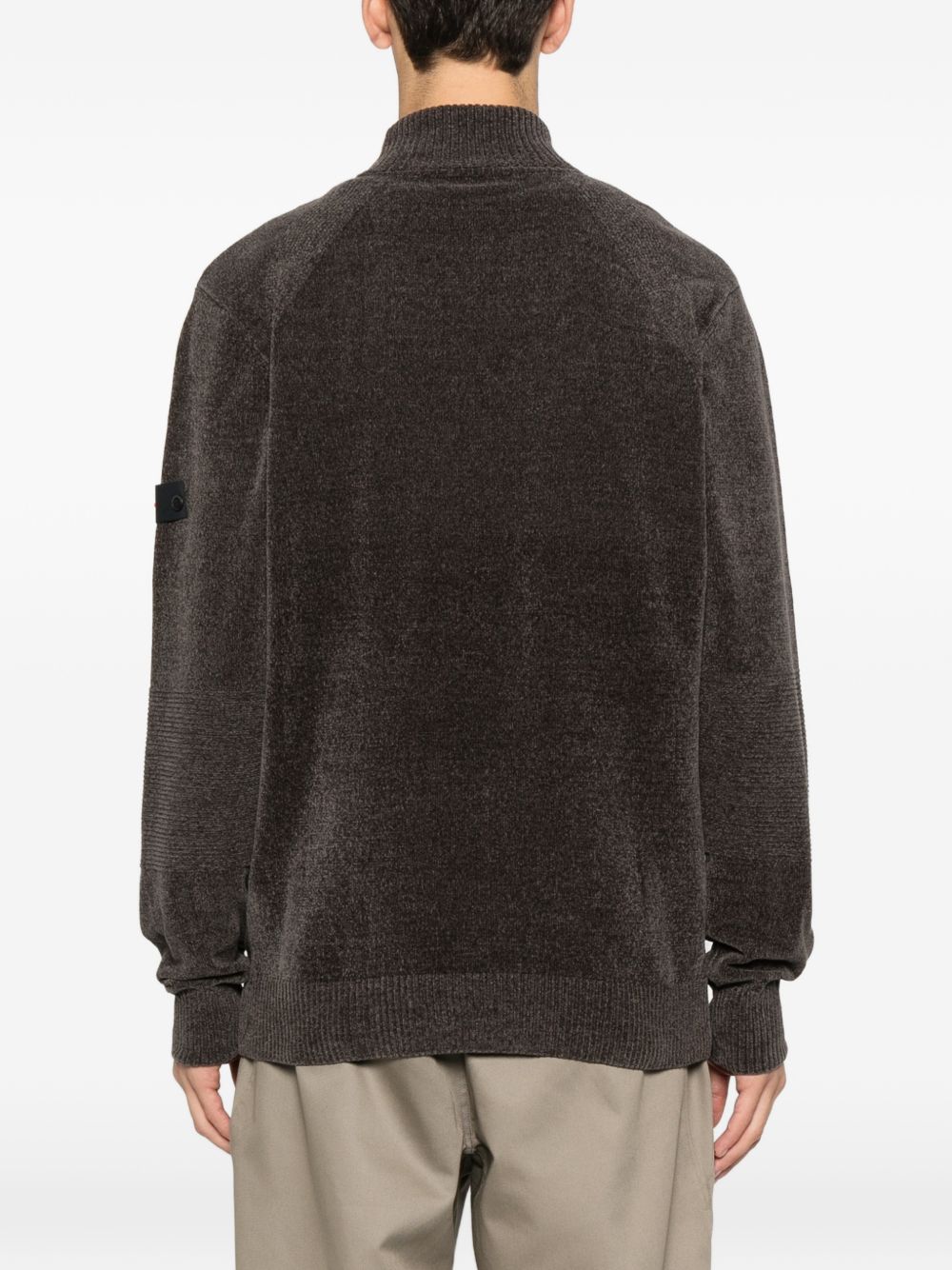 Maglione grigio con scollo arrotolato e logo Peuterey PEU525999011970 372 PEUTEREY