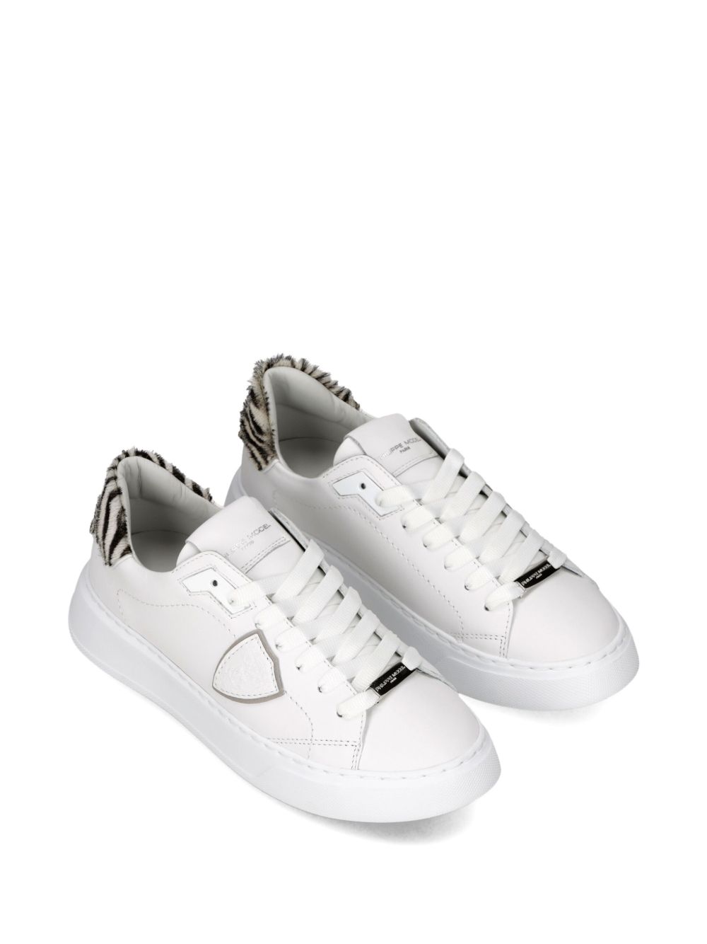 Sneakers Temple bianche con dettaglio zebrato BTLD VA04 PHILIPPE MODEL