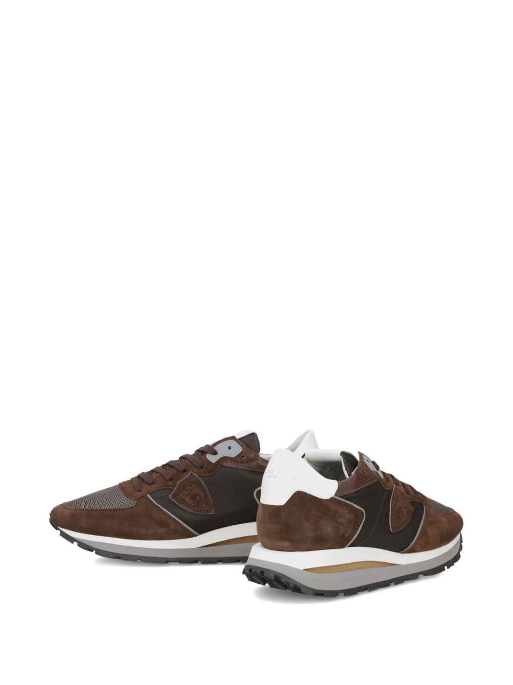 Sneakers Tropez Haute Marroni con Dettaglio in Rete TKLUW023 W023 PHILIPPE MODEL