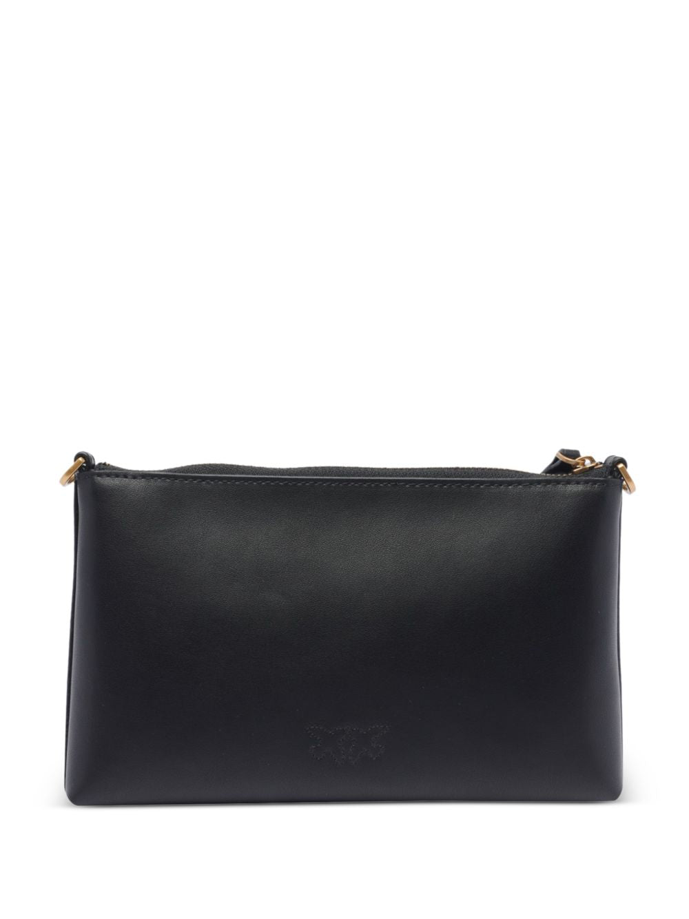 Borsa a spalla nera in pelle con tracolla a catena 104277A0F1 Z99Q PINKO
