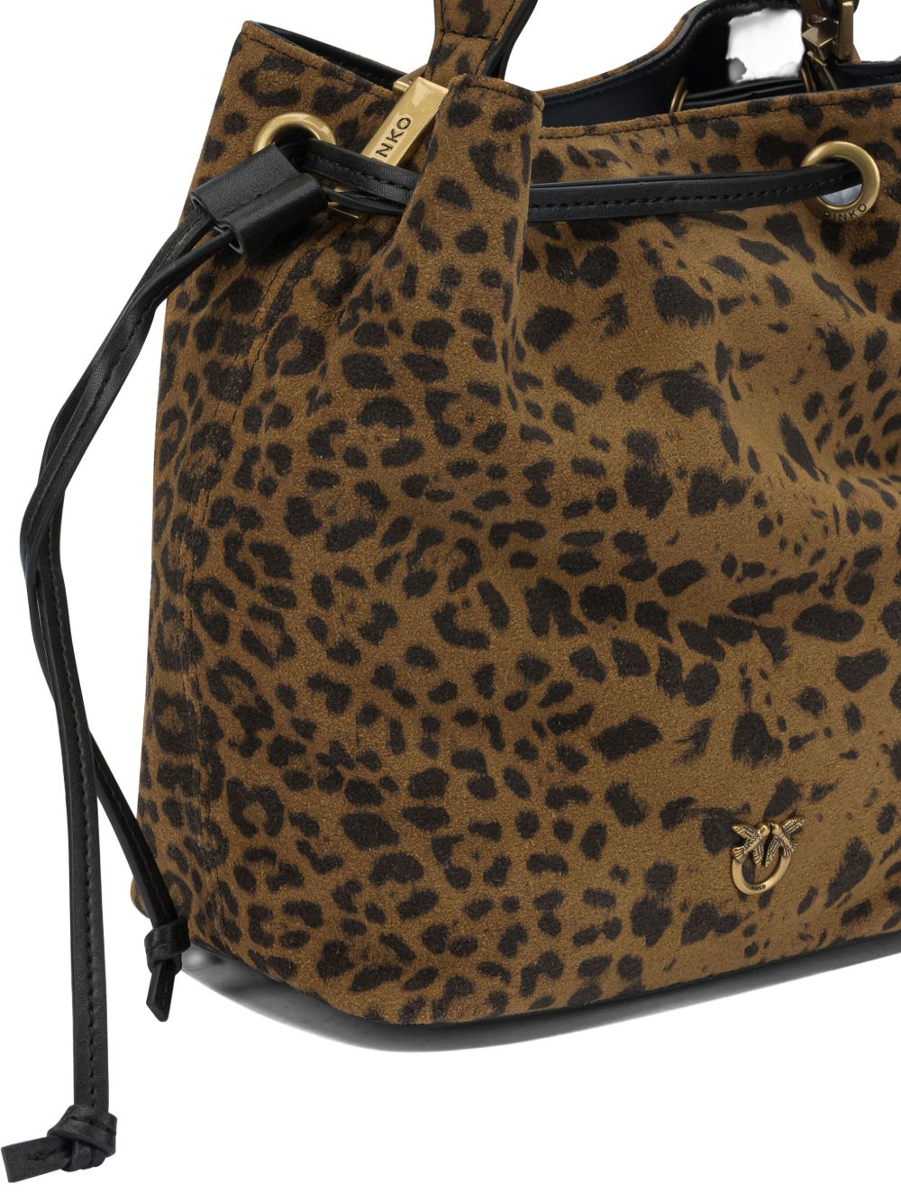 Borsa a spalla con stampa leopardata 104303A32A M35Q PINKO