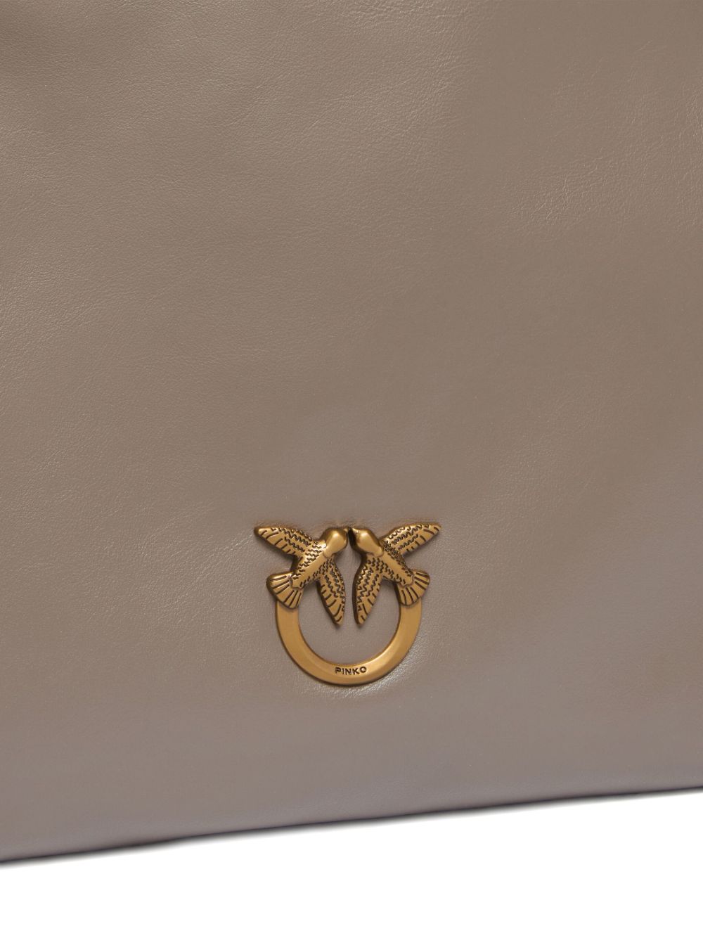 Borsa tote in pelle con fibbia Love Birds 104359A0QO K33Q PINKO