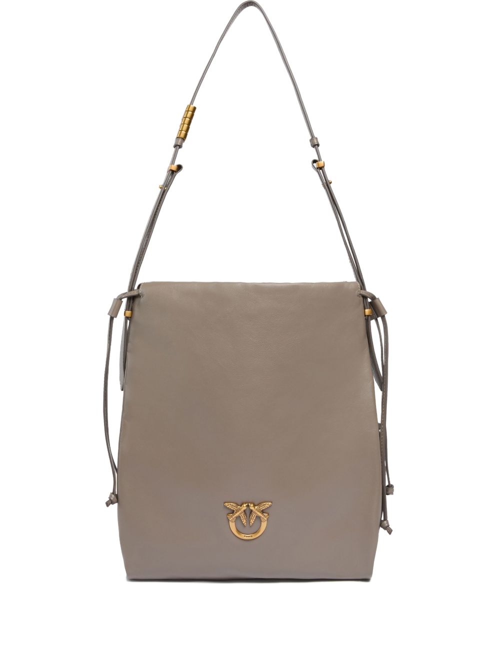 Borsa tote in pelle con fibbia Love Birds 104359A0QO K33Q PINKO