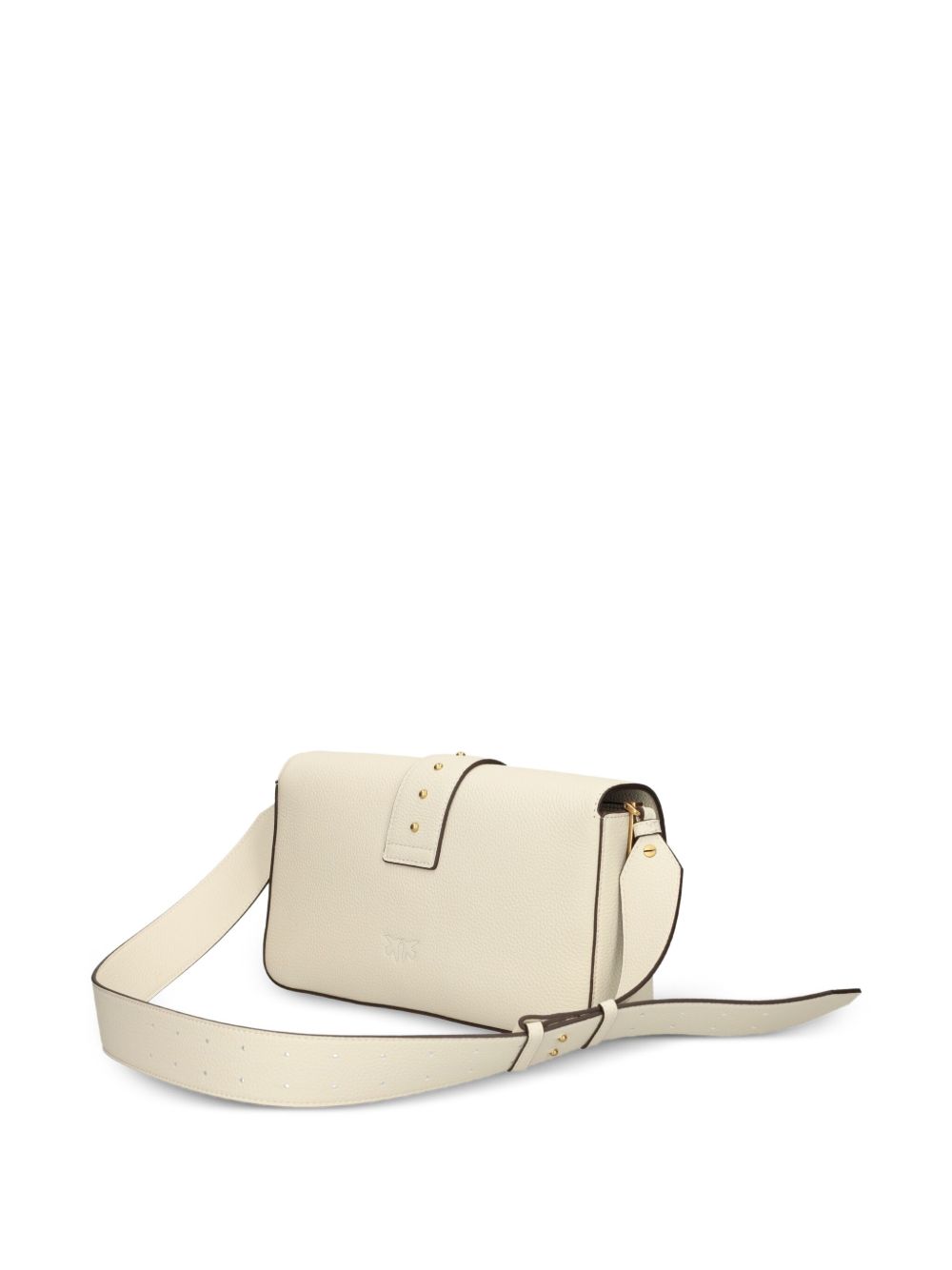Borsa bianco oro con borchie e tracolla regolabile 104524A2OX Z14Q PINKO