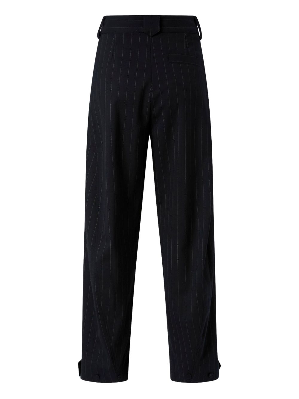 Pantaloni gessati blu con pieghe centrali 105707A2QY EZ1 PINKO