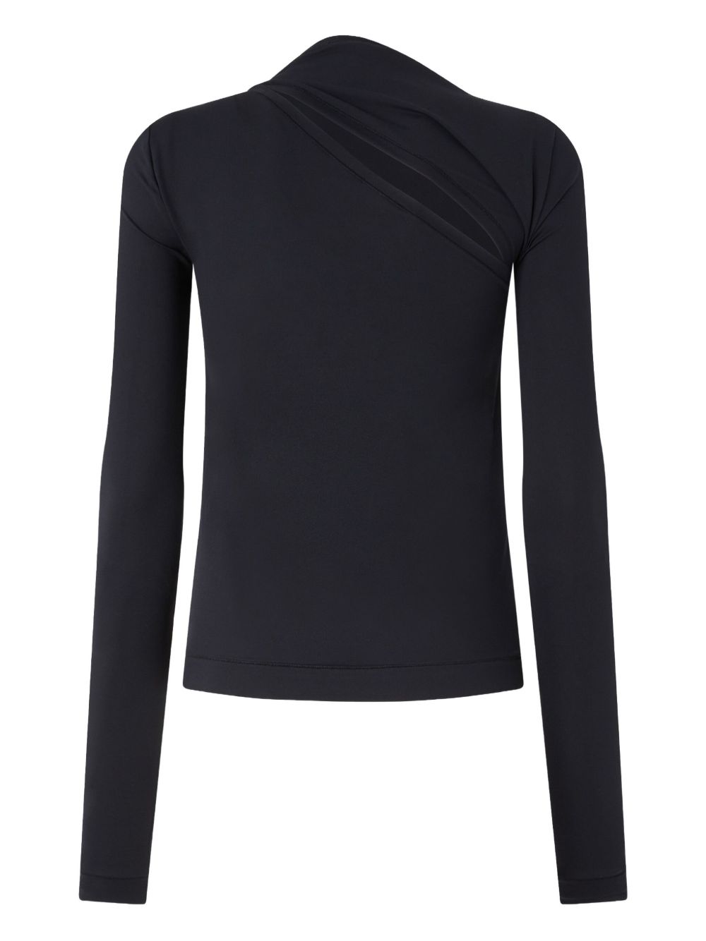 Top nero con scollo asimmetrico e dettaglio cut-out 106085A308 Z99 PINKO