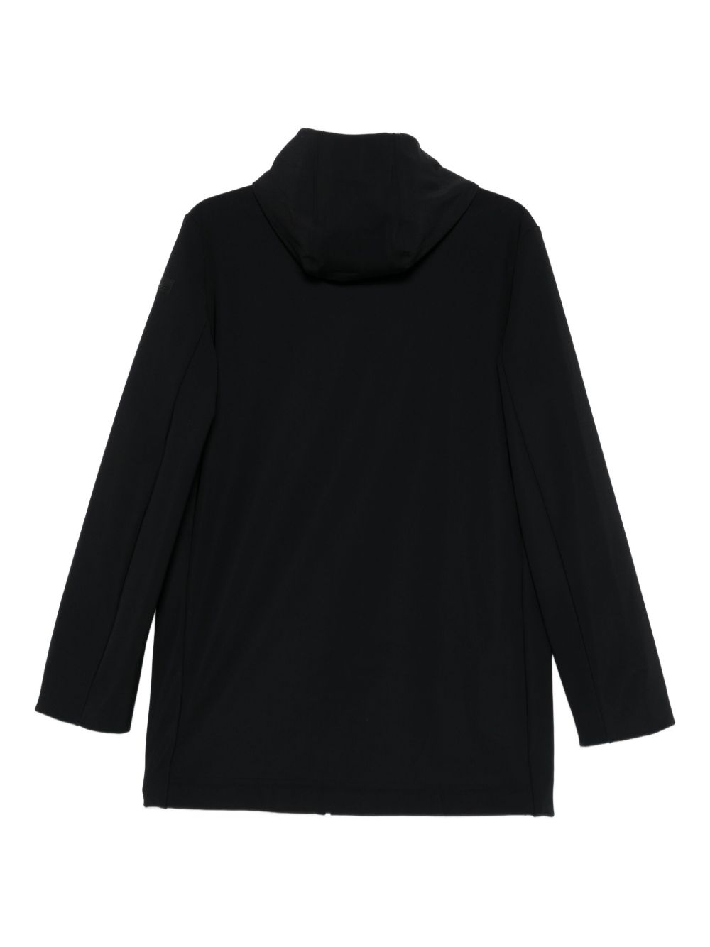 Cappotto nero con zip frontale e cappuccio W25045 10 RRD